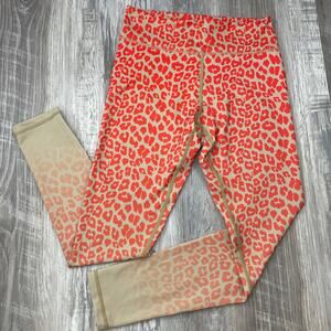 Vie S Leggings Active Rockwell 7/8 Red Sangria Sand Ombre Leopard Cheetah Small